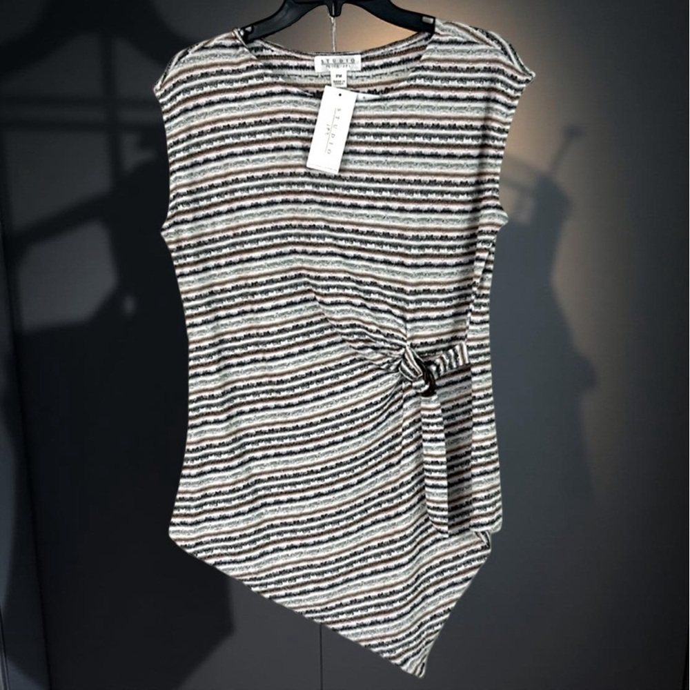 Studio by JPR Sleeveless Stripe Tunic Sz Petite Medium NWT